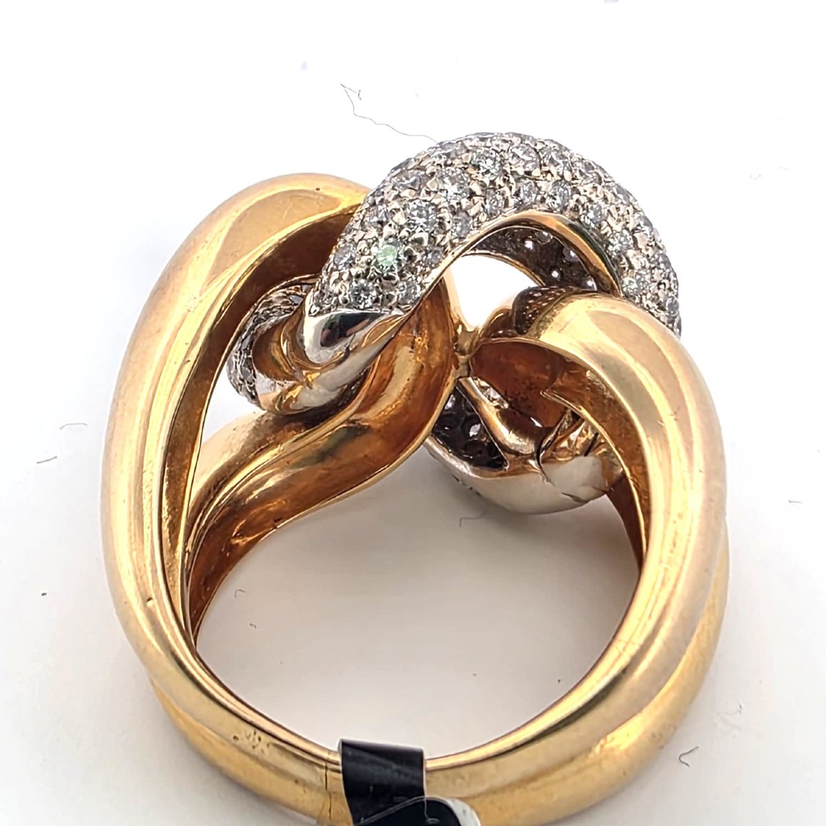 Soft-link Ring In 18k White And Yellow Gold-photo-5