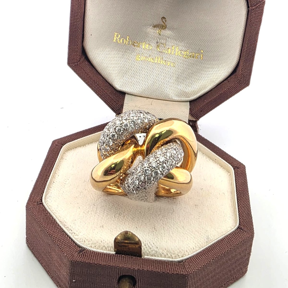 Soft-link Ring In 18k White And Yellow Gold-photo-8