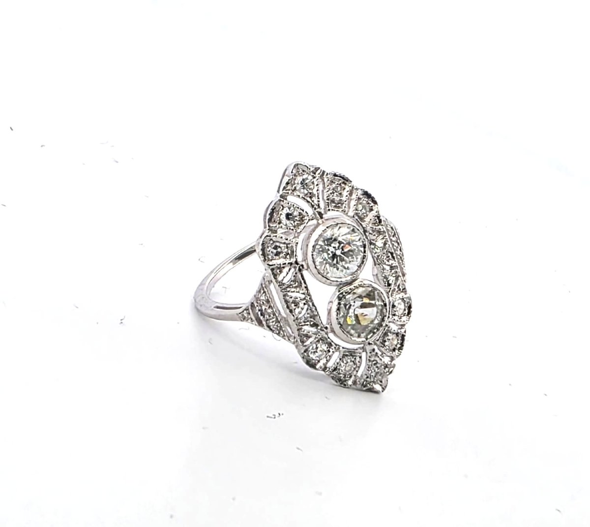 Bague en or blanc 18kt avec diamants-photo-2