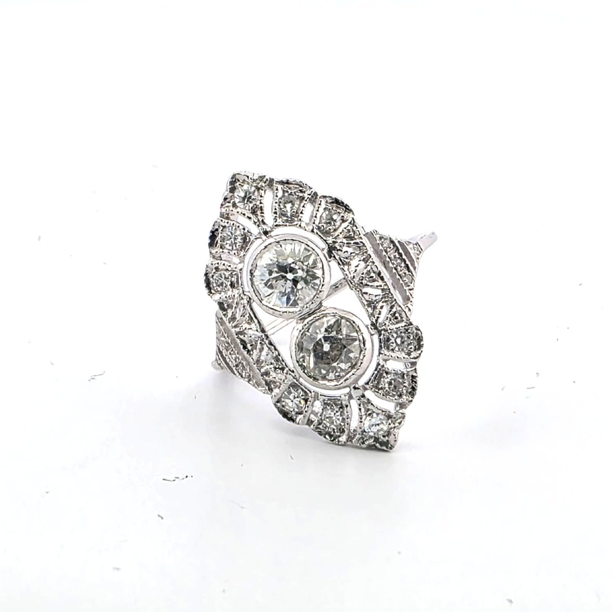 Bague en or blanc 18kt avec diamants-photo-3