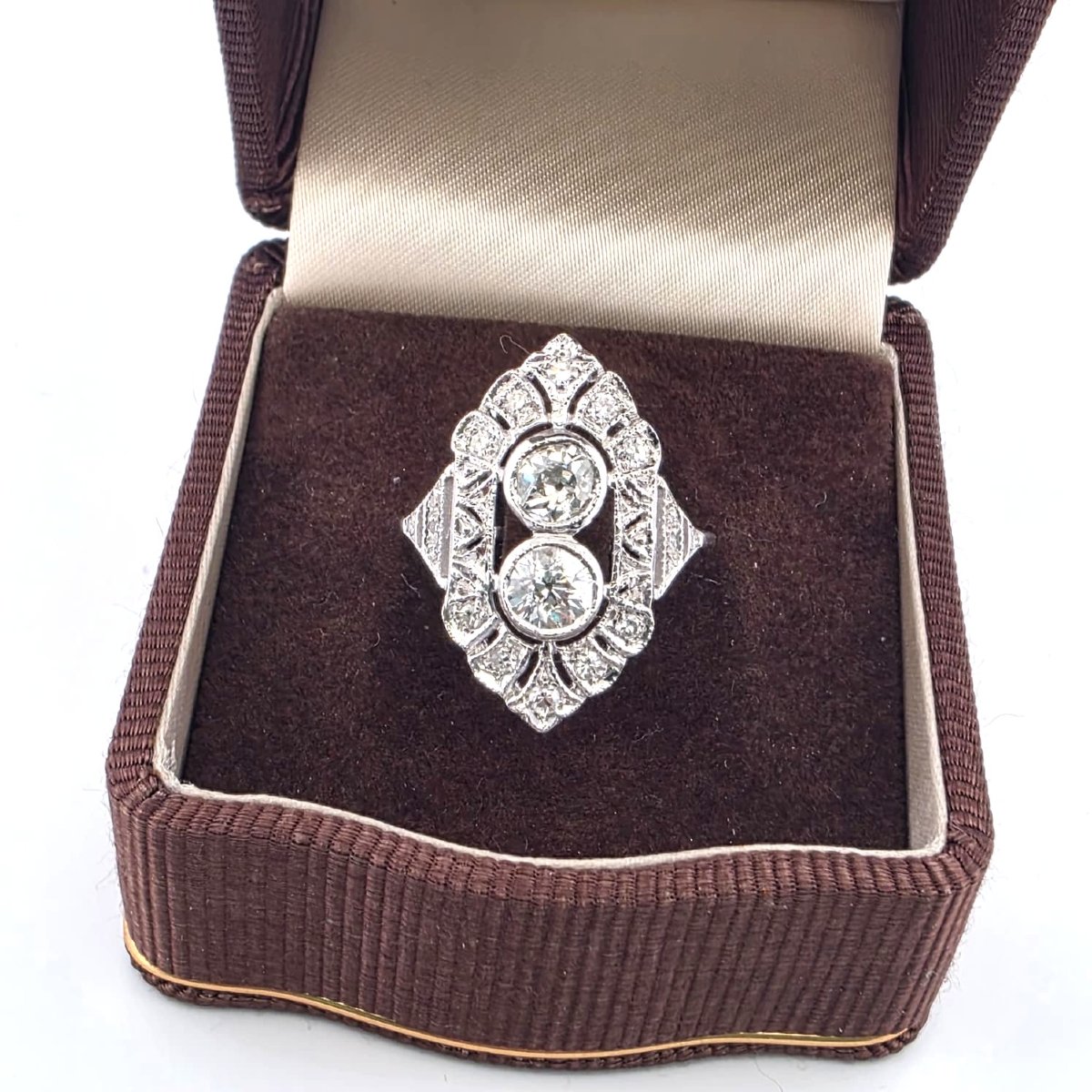 Bague en or blanc 18kt avec diamants-photo-5