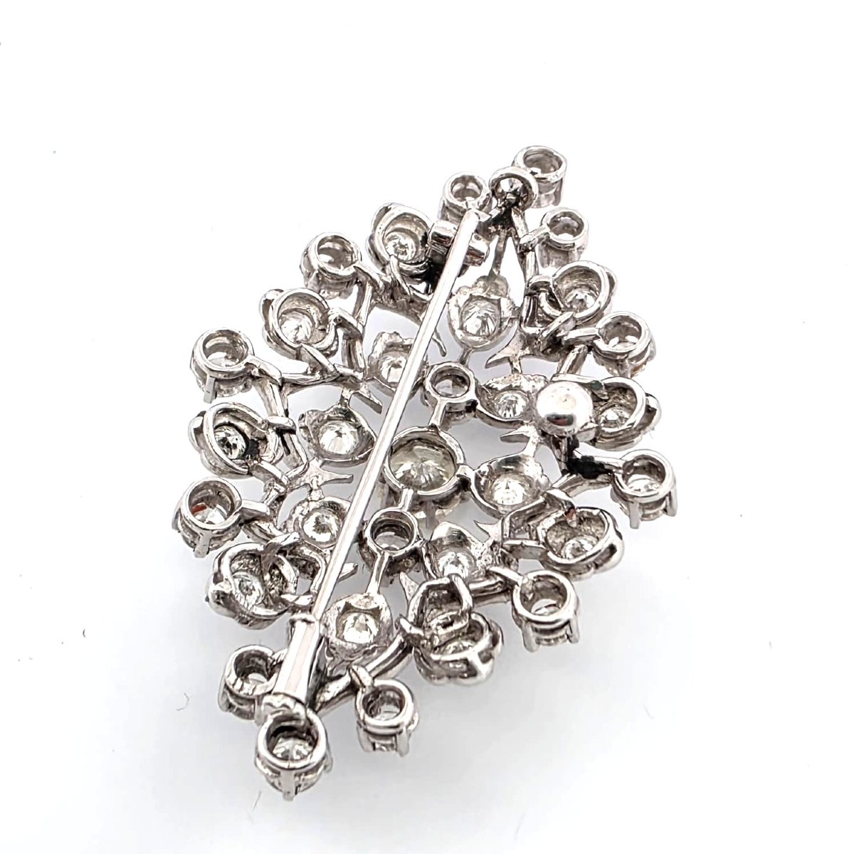 Broche en or blanc 18 kt avec diamants-photo-1