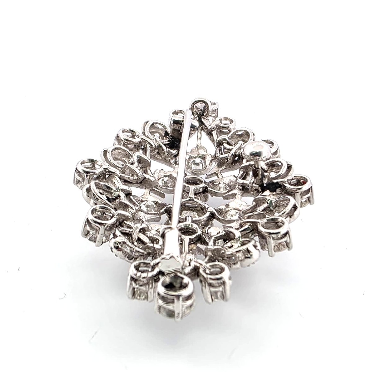 Broche en or blanc 18 kt avec diamants-photo-2