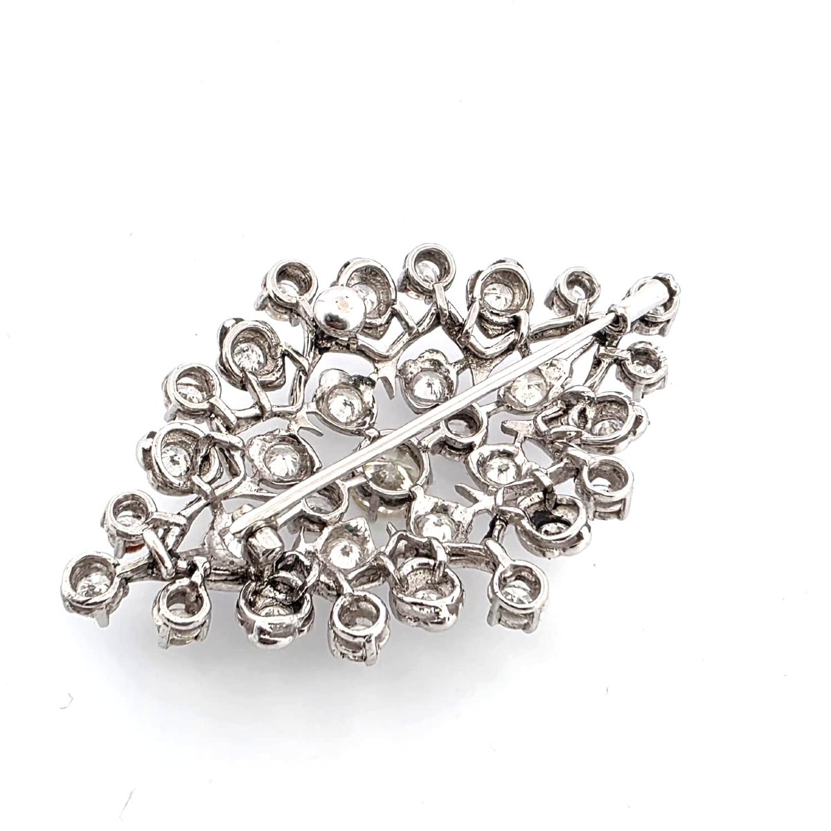 Broche en or blanc 18 kt avec diamants-photo-3