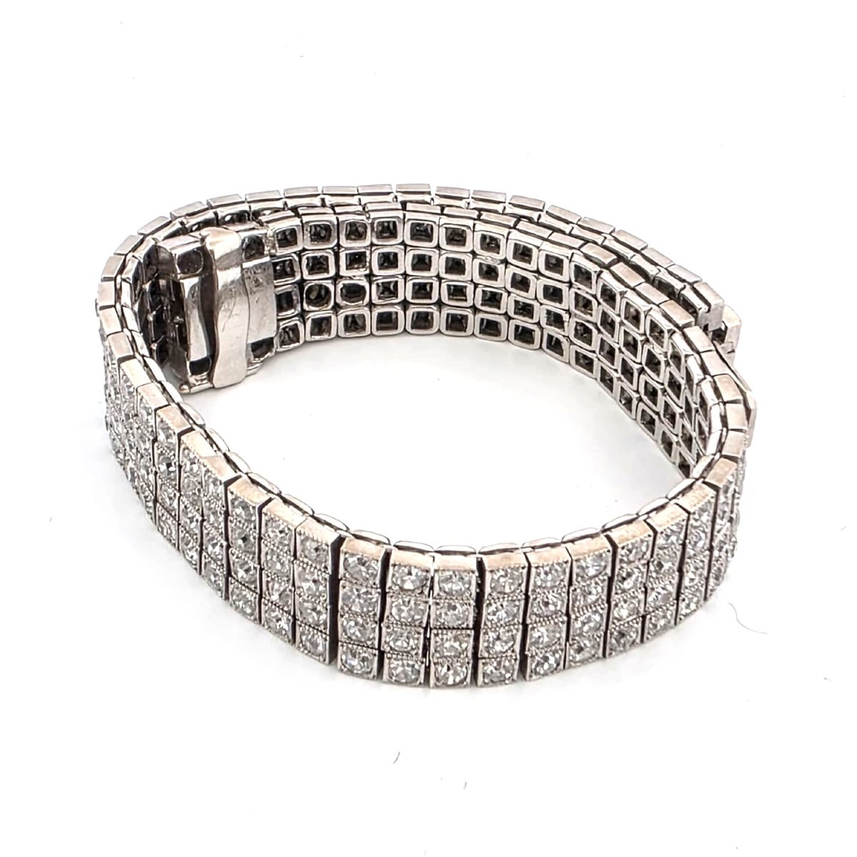 Three-strand Bracelet By S.j. Phillips Ltd., In Platinum And Diamonds-photo-7