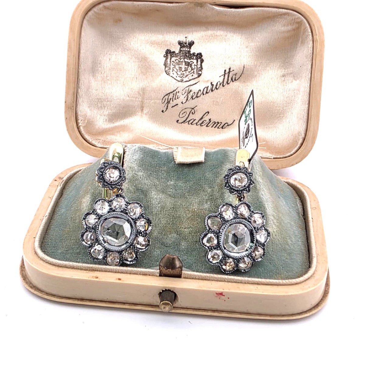 18-karat Yellow Gold Earrings With Coroné-set Pink Diamonds
