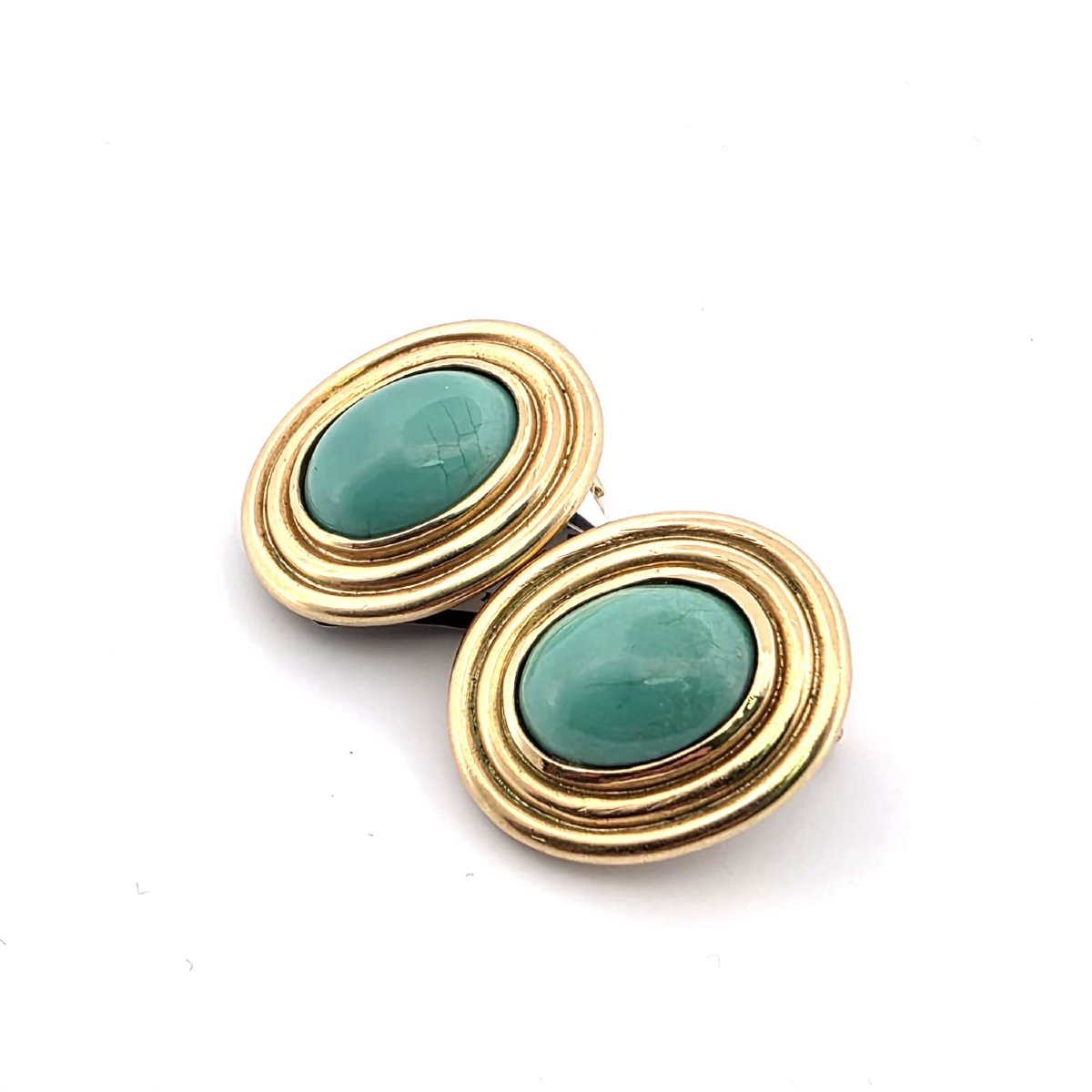 Boucles d’oreilles en or jaune 18kt avec diamants-photo-3
