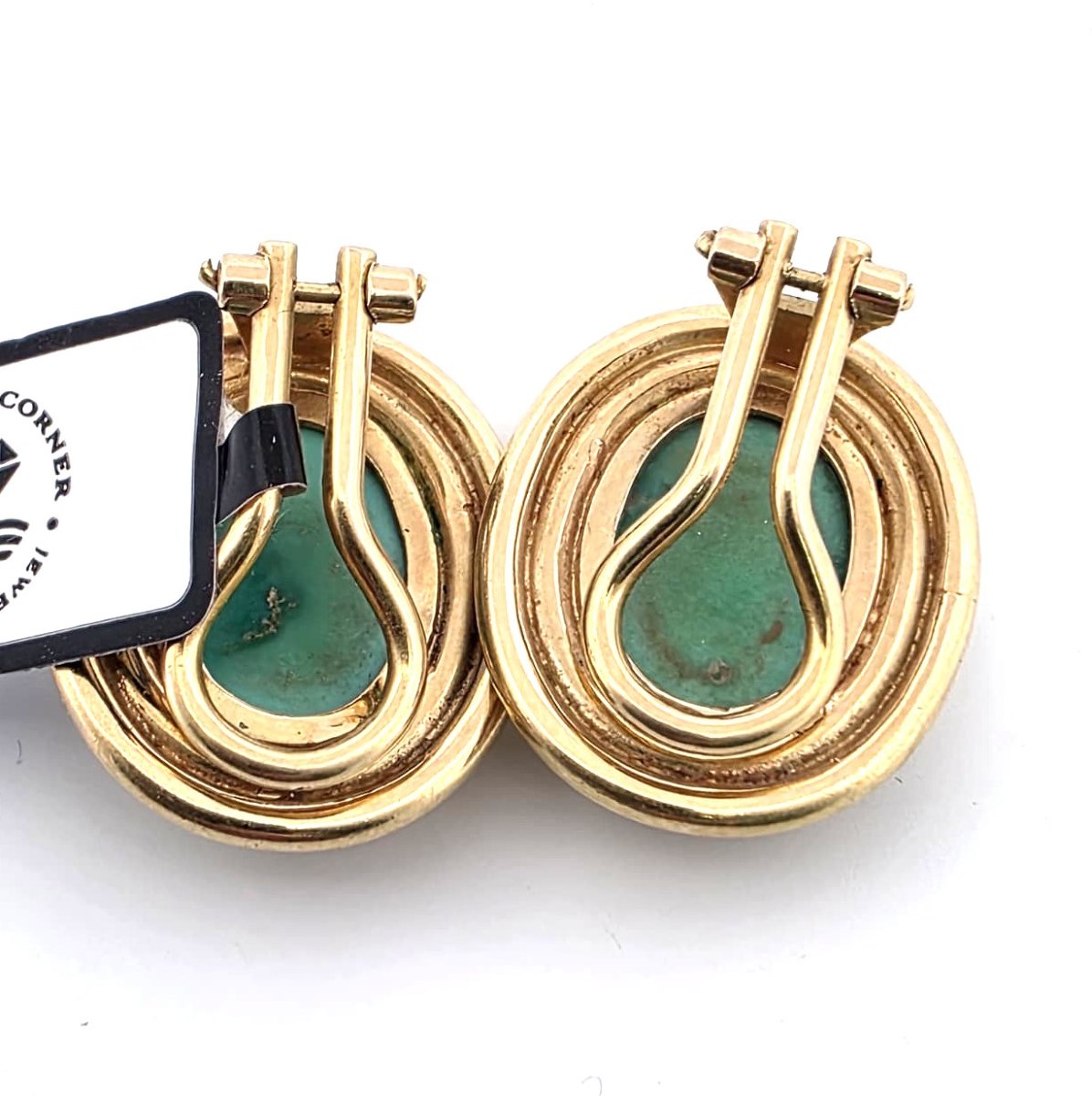 Boucles d’oreilles en or jaune 18kt avec diamants-photo-4