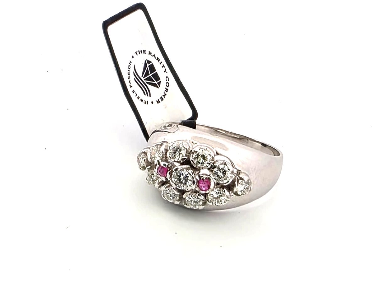 18-karat White Gold Ring With Diamonds And Rubies-photo-2