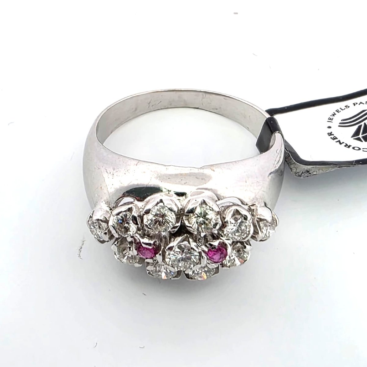 18-karat White Gold Ring With Diamonds And Rubies-photo-4