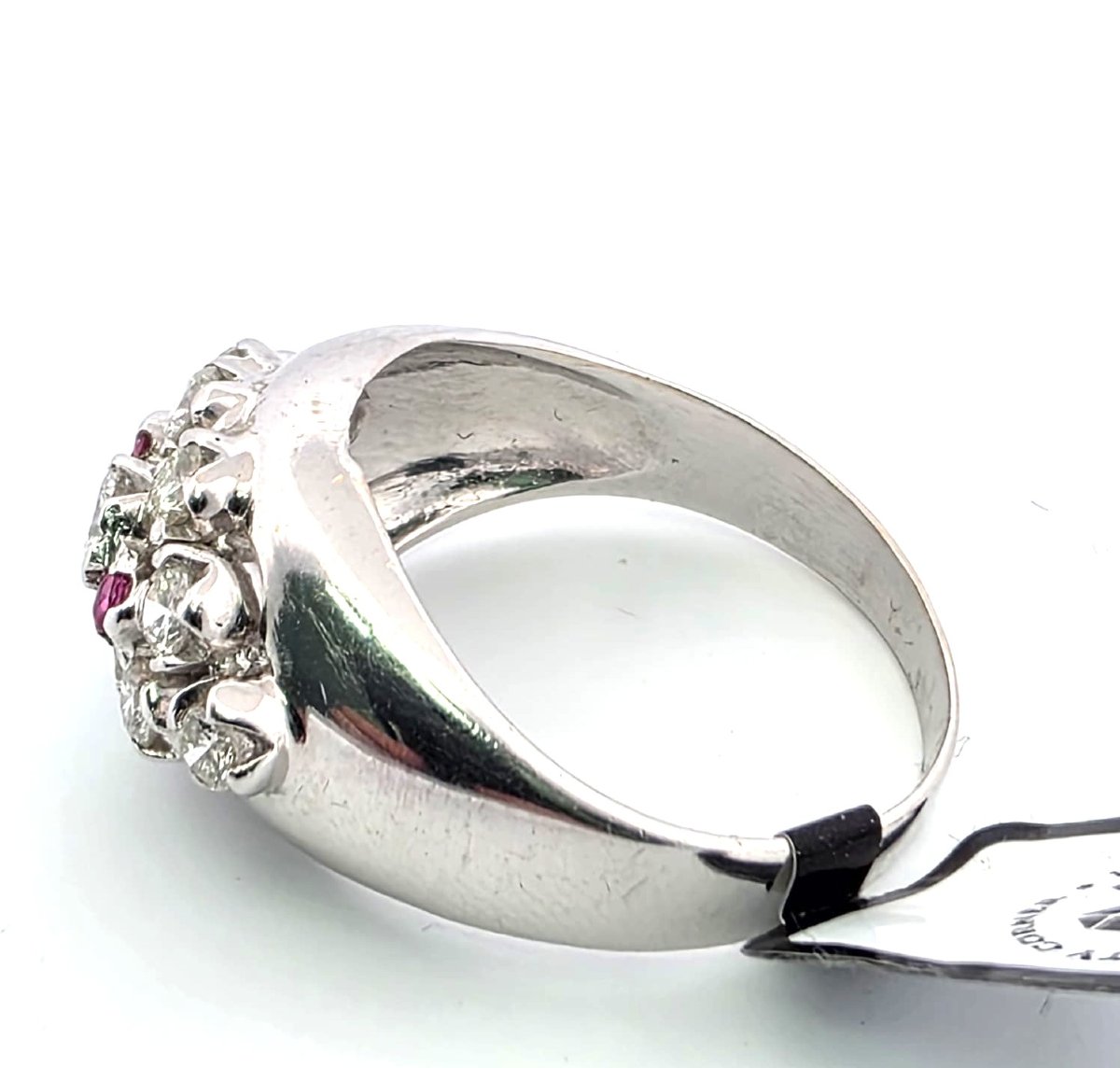 18-karat White Gold Ring With Diamonds And Rubies-photo-2