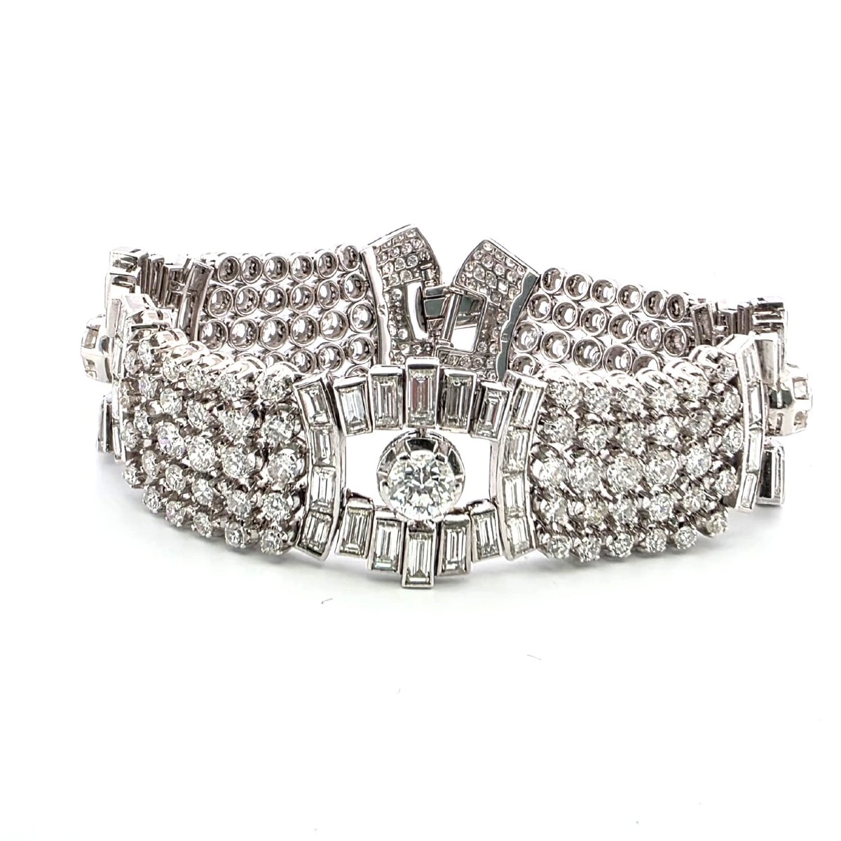 Platinum Bracelet With Diamonds-photo-2