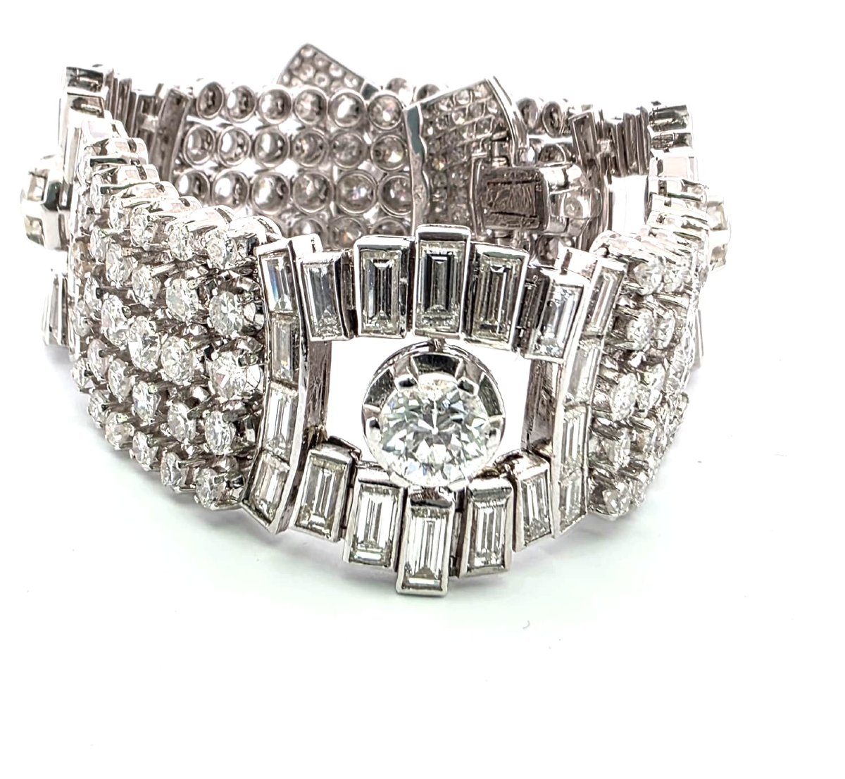 Platinum Bracelet With Diamonds-photo-3