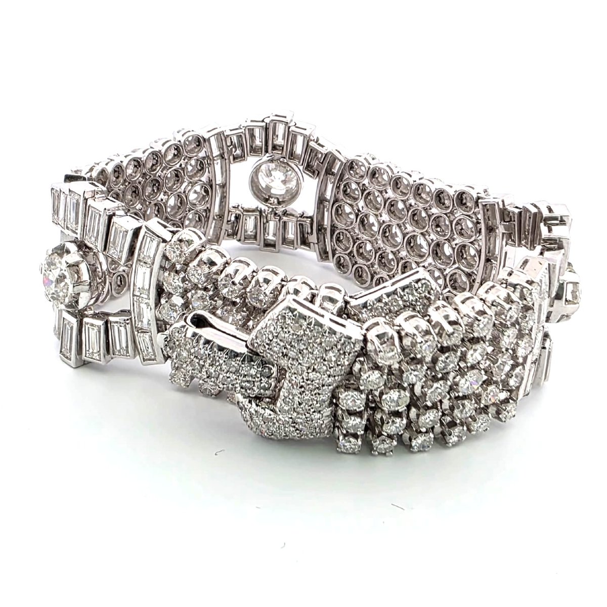 Platinum Bracelet With Diamonds-photo-2