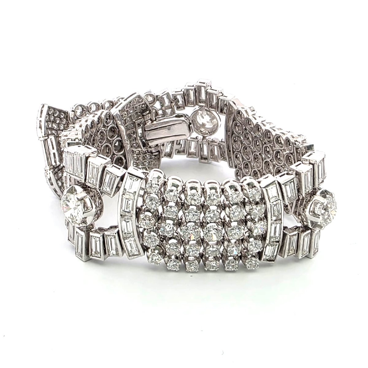 Platinum Bracelet With Diamonds-photo-3