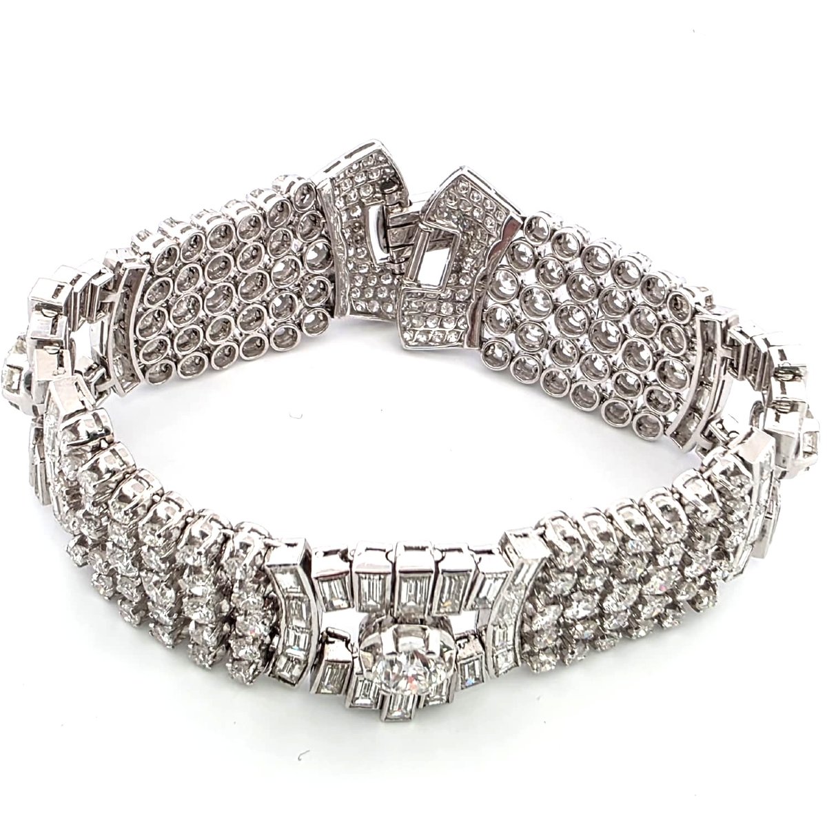 Platinum Bracelet With Diamonds-photo-4