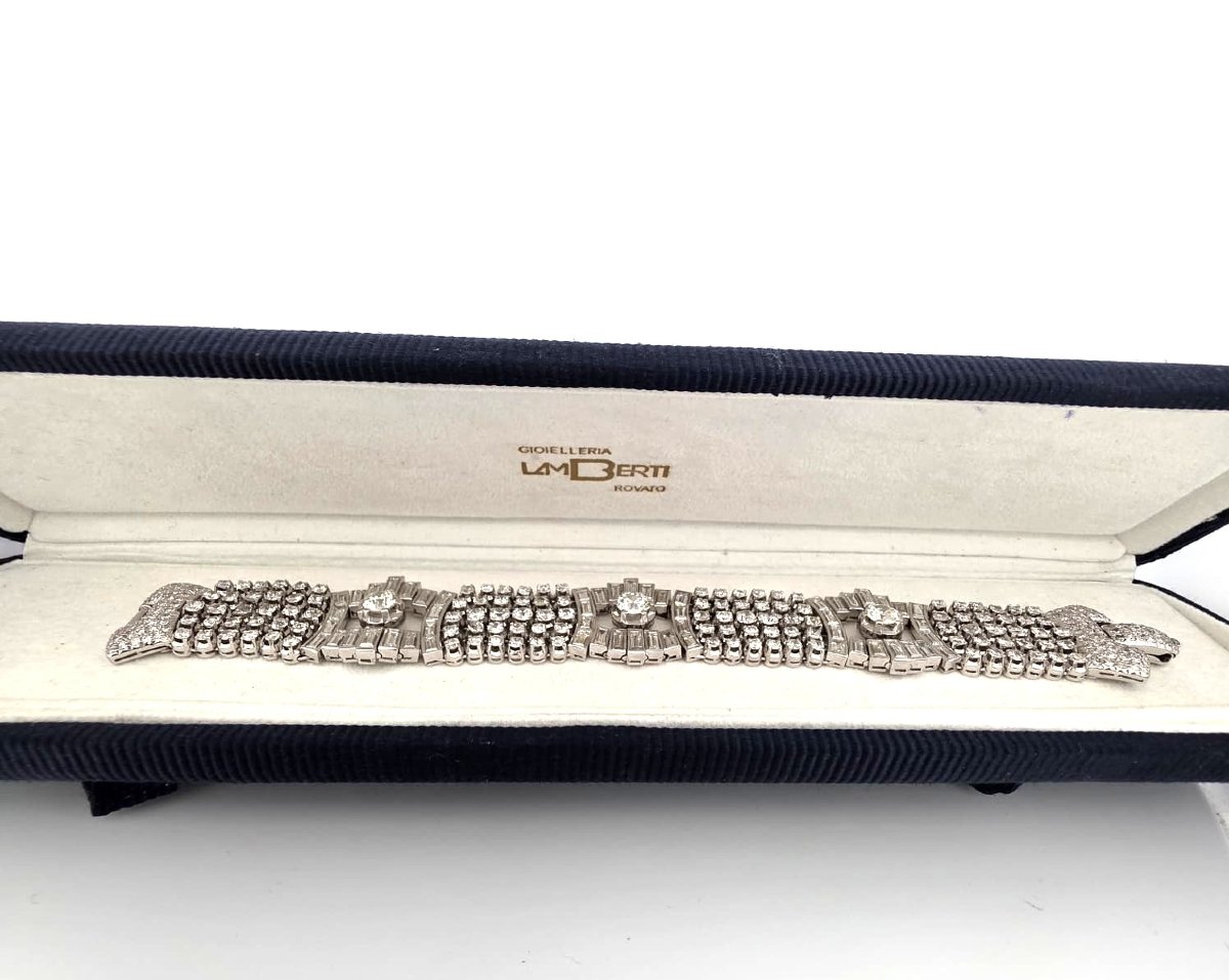 Platinum Bracelet With Diamonds-photo-5