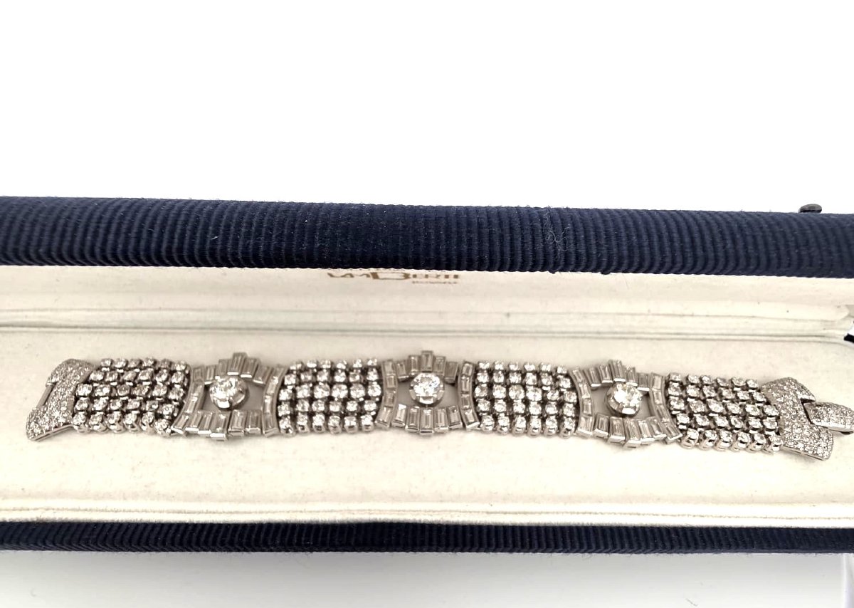 Platinum Bracelet With Diamonds-photo-6