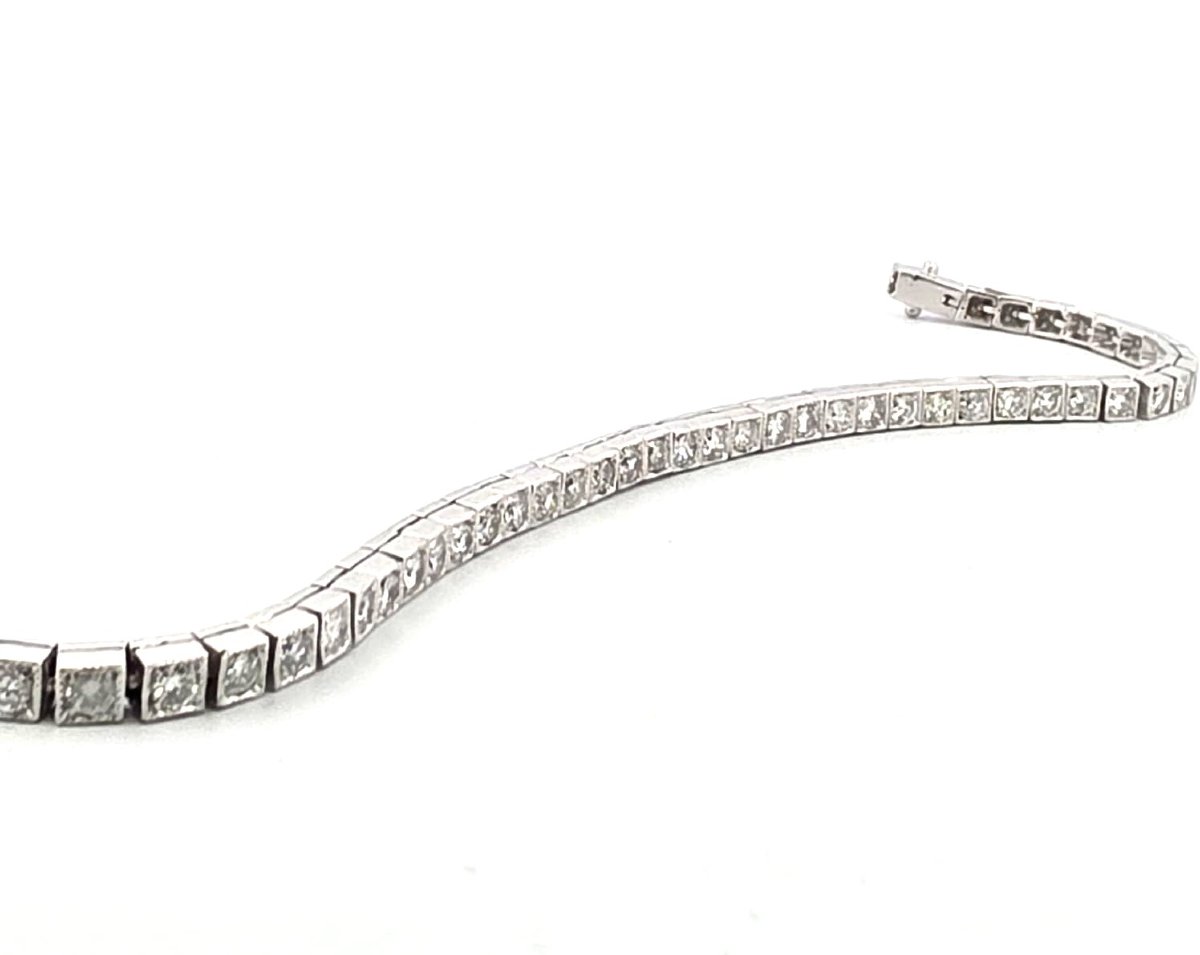 Platinum Tennis Bracelet With Diamonds-photo-2