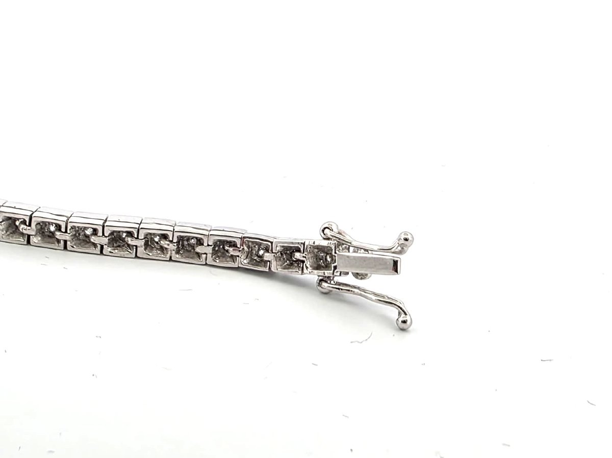 Platinum Tennis Bracelet With Diamonds-photo-4