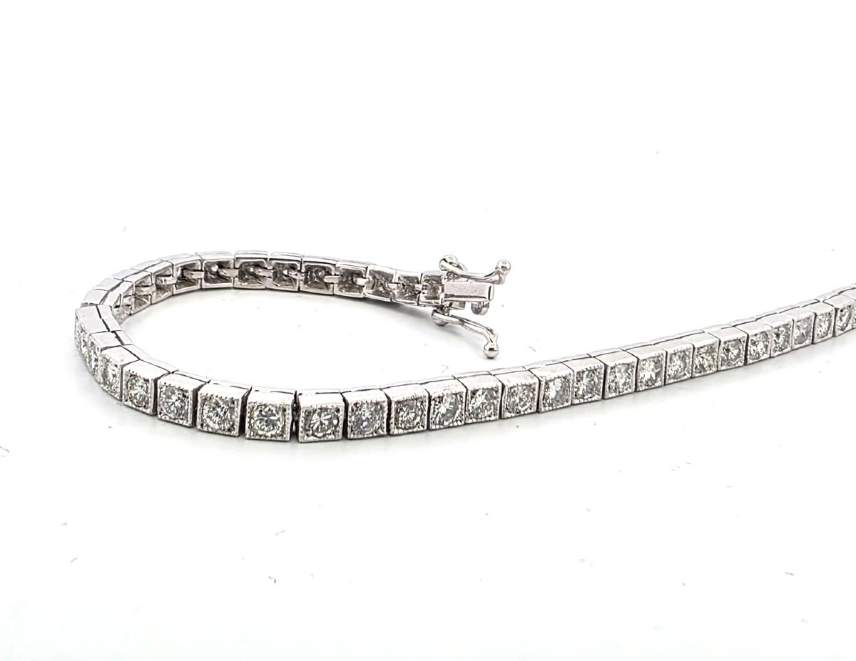 Platinum Tennis Bracelet With Diamonds-photo-1