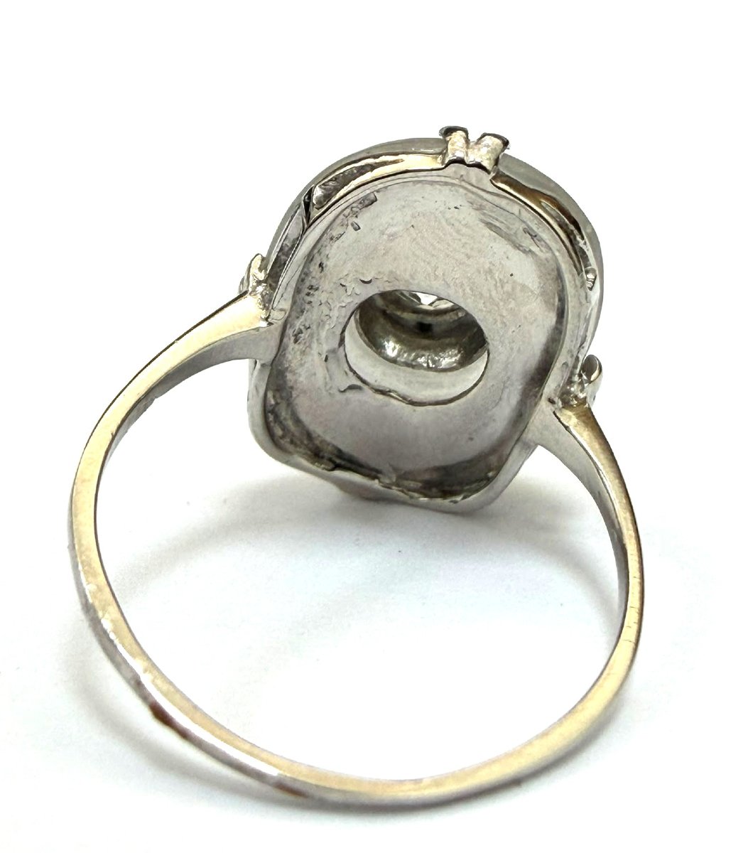 Art Deco Platinum Ring With A Diamond -photo-4