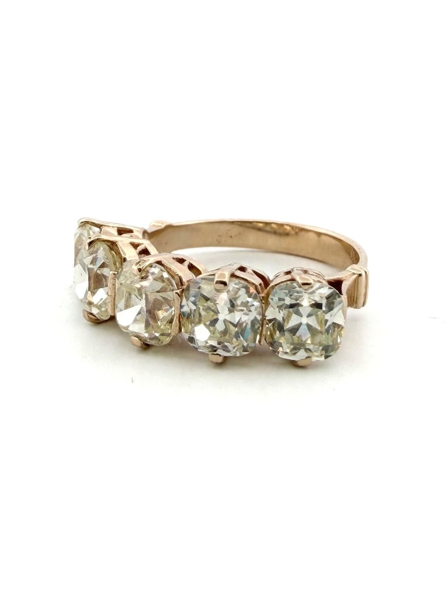 Bague vintage en or blanc 18 carats avec diamants taille antique-photo-4