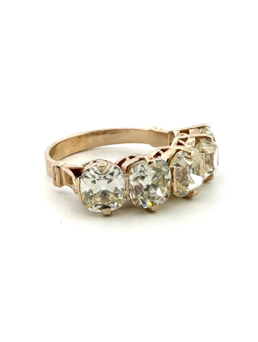 Bague vintage en or blanc 18 carats avec diamants taille antique-photo-1