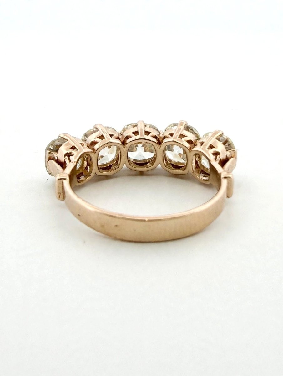 Bague vintage en or blanc 18 carats avec diamants taille antique-photo-2