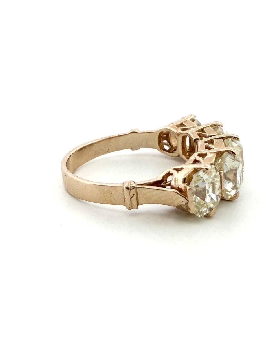 Bague vintage en or blanc 18 carats avec diamants taille antique-photo-3