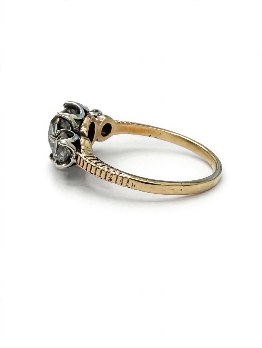 Victorian-style Ring In 18k Gold And Silver With Approximately 2.20 Carats Of Diamonds-photo-1