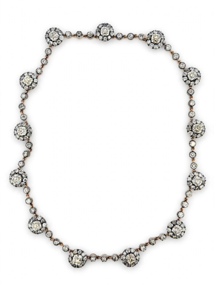 Collier Rivière avec des diamants taille antique-photo-2