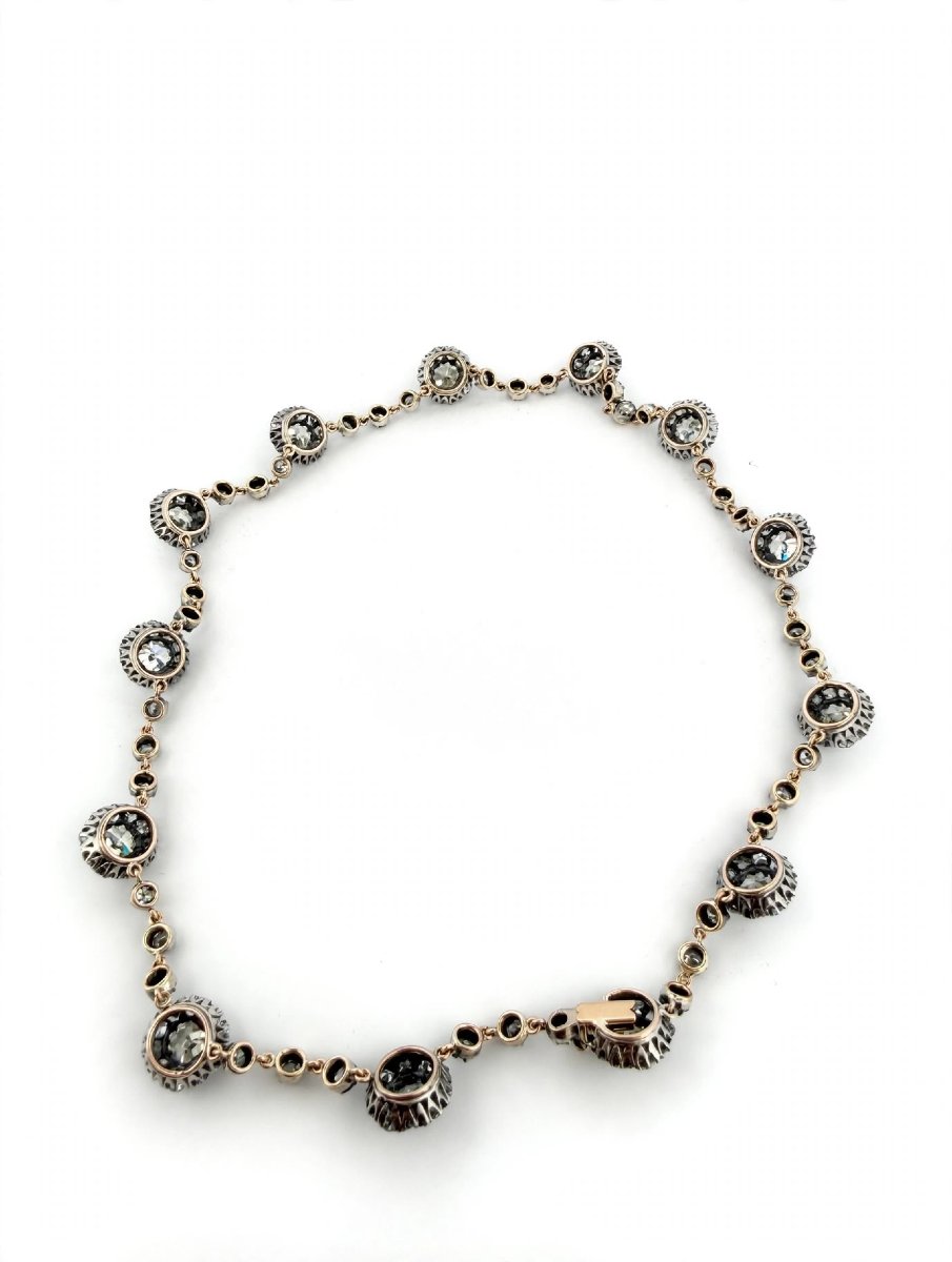 Collier Rivière avec des diamants taille antique-photo-2