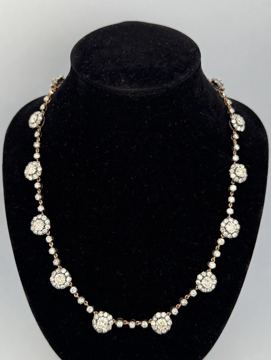 Collier Rivière avec des diamants taille antique