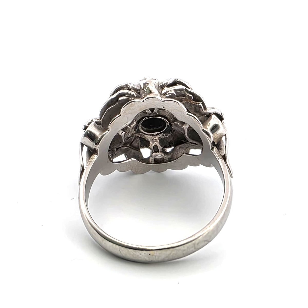 Bague en or blanc 18 carats avec diamants-photo-2