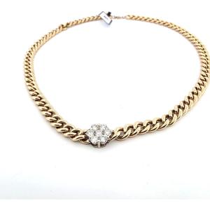 18kt Yellow Gold Necklace With Diamonds