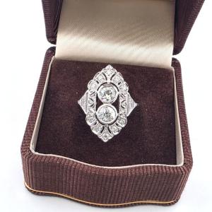 Bague en or blanc 18kt avec diamants
