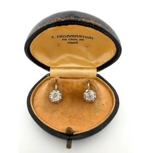 Platinum Earrings With Diamonds (approx. 2.50 Ct)