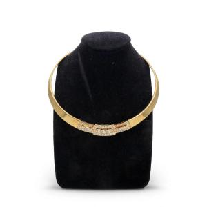 Collier rigide en or 18Kt avec diamants
