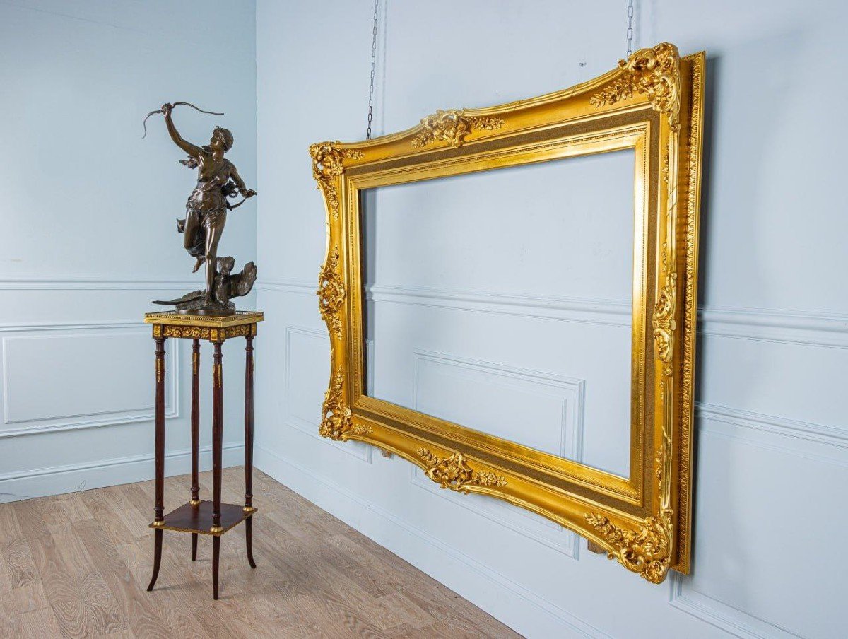 Large Napoleon Period Frame In Golden Wood 