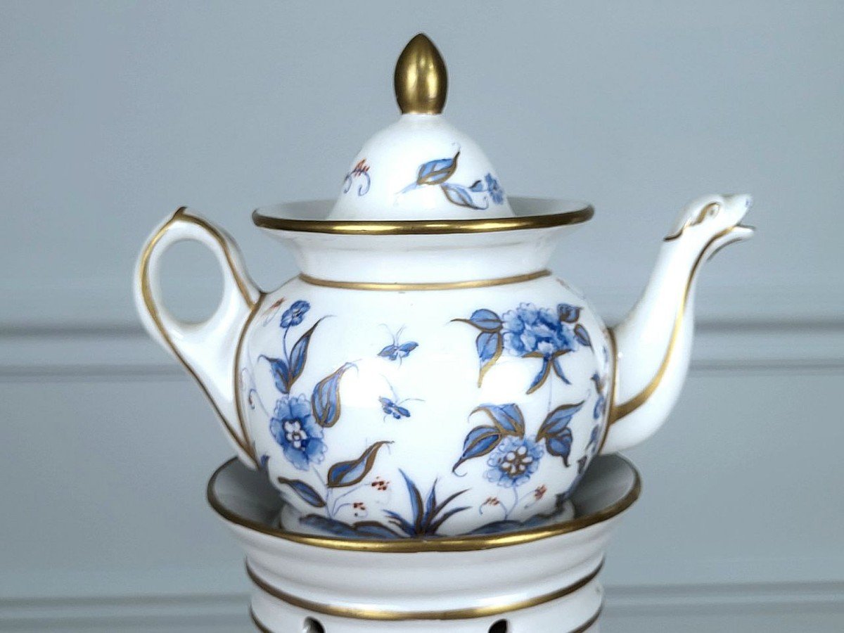 Tea Pot In Polychrome Enameled Porcelain.-photo-2