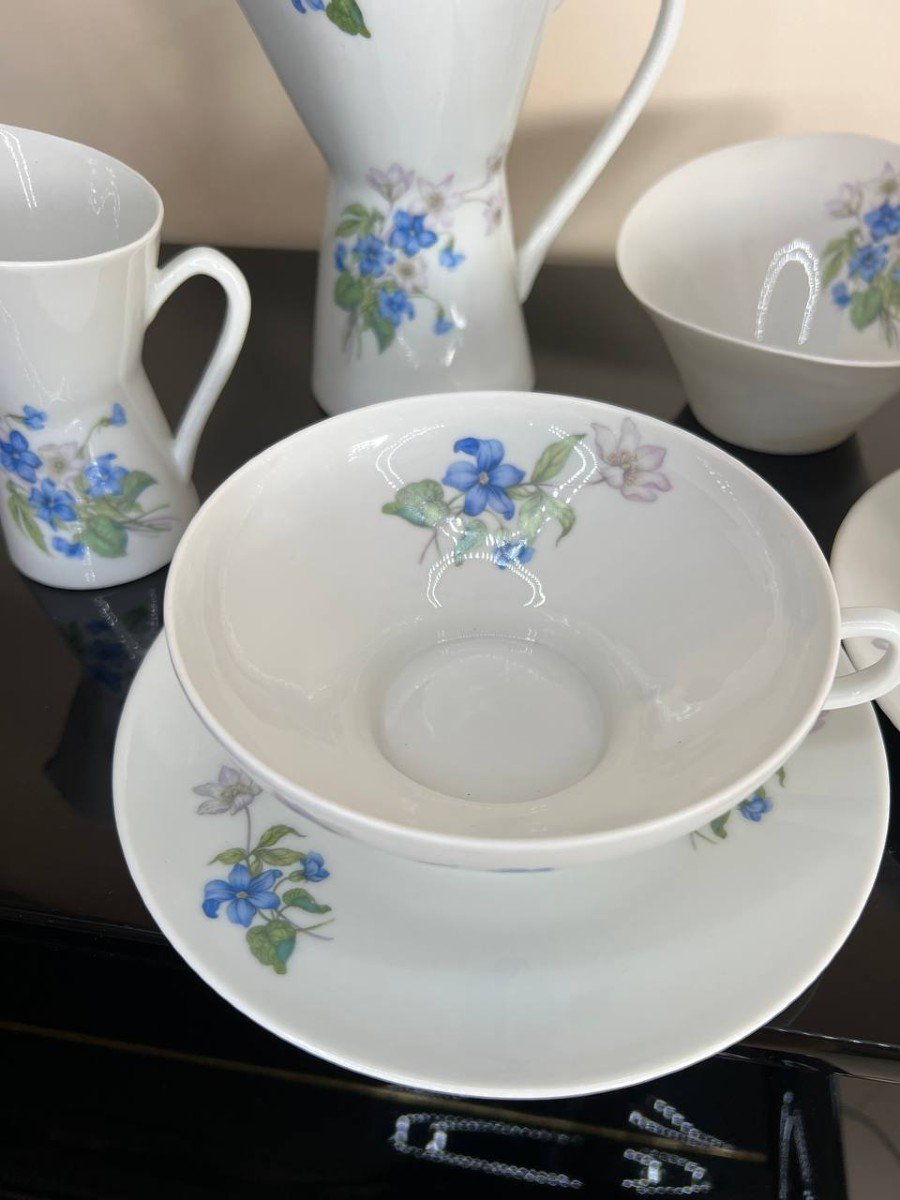 Service Thé Et Café Tête à Tête En Porcelaine De Limoge Singer-photo-2