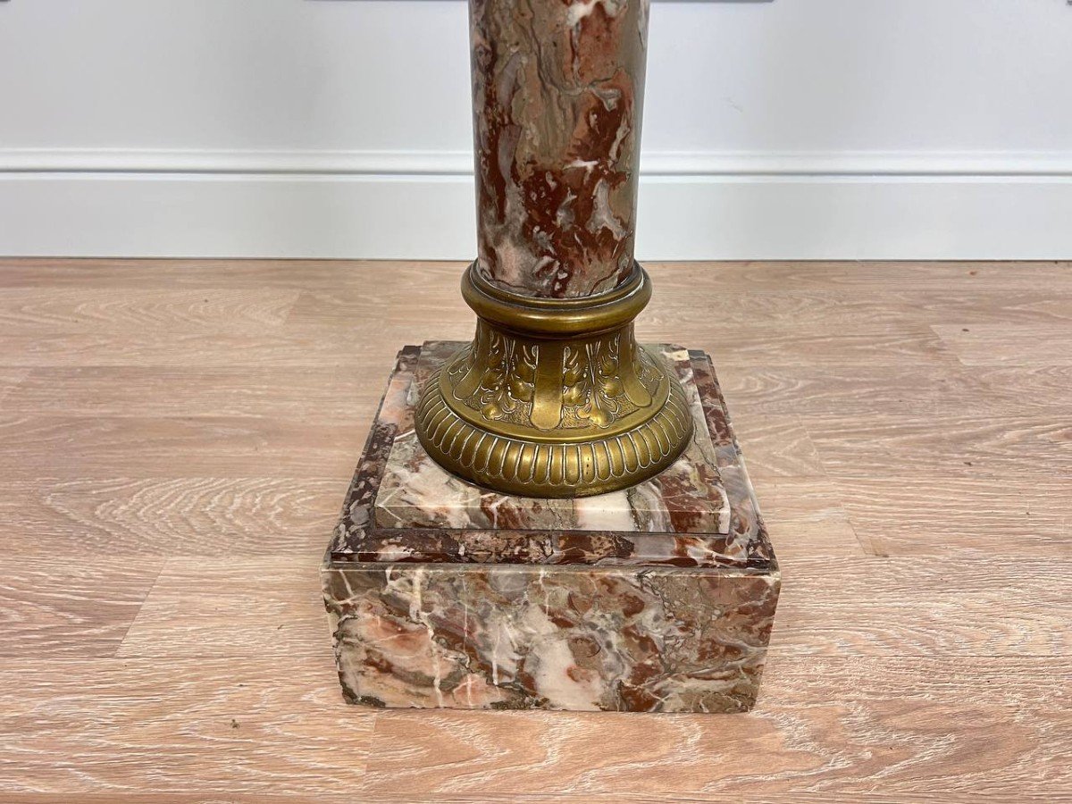 Colonne En Marbre Rouge Des Pyrénées – Fin XIXe-photo-4