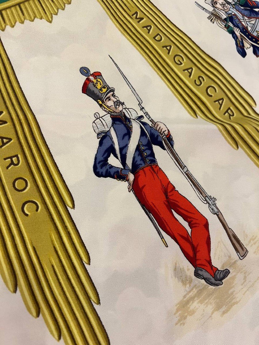 Hermès Square Scarf “to The Glory Of The Foreign Legion”.-photo-3