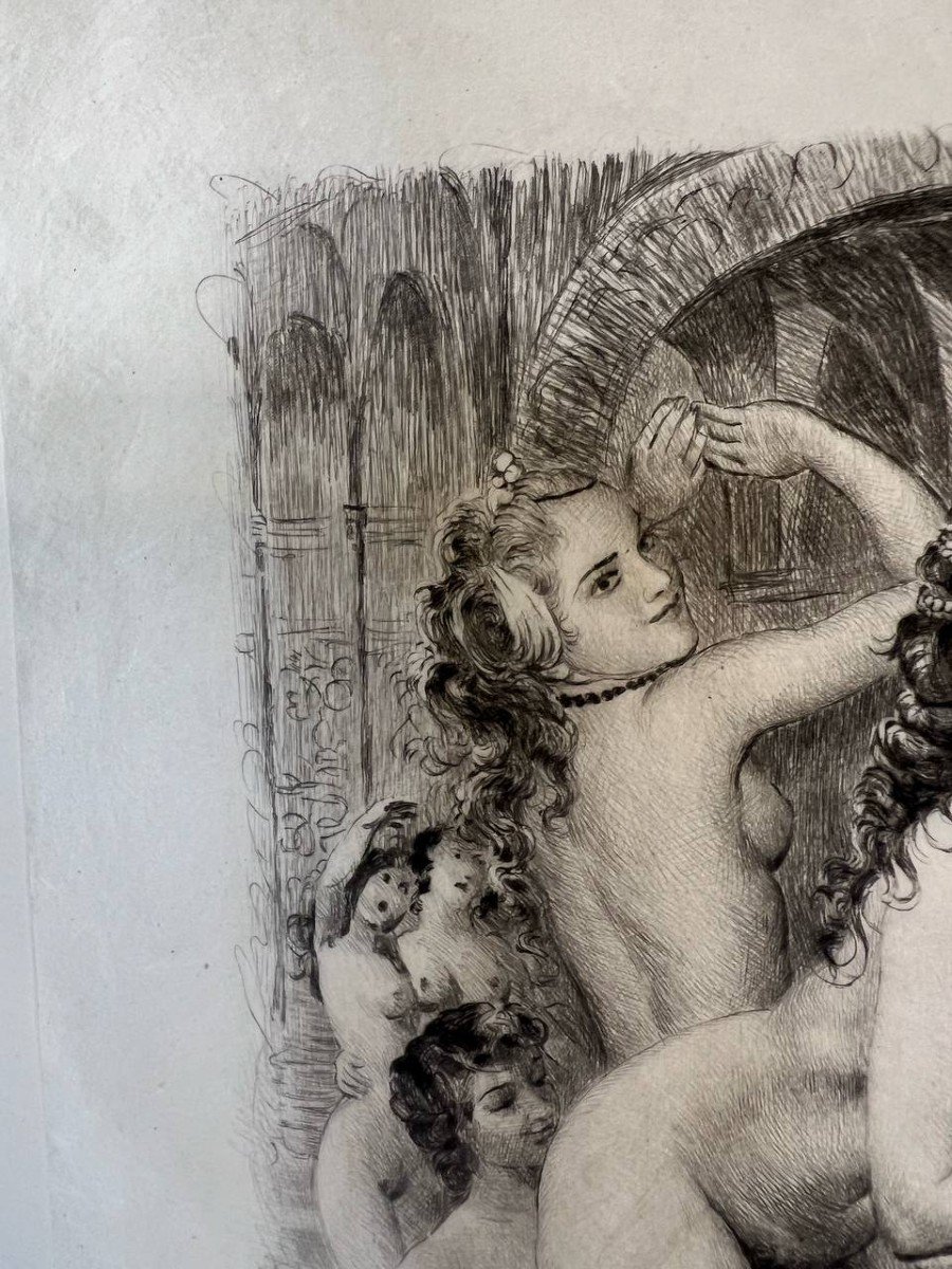 Becat Pierre Emile Un Homme Et Ses Femmes Nues-photo-3