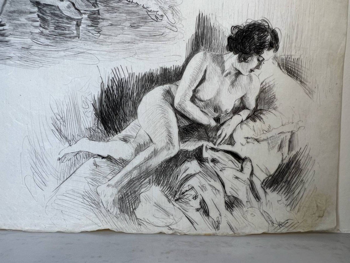 Becat Pierre Emile Un Homme Et Ses Femmes Nues-photo-4