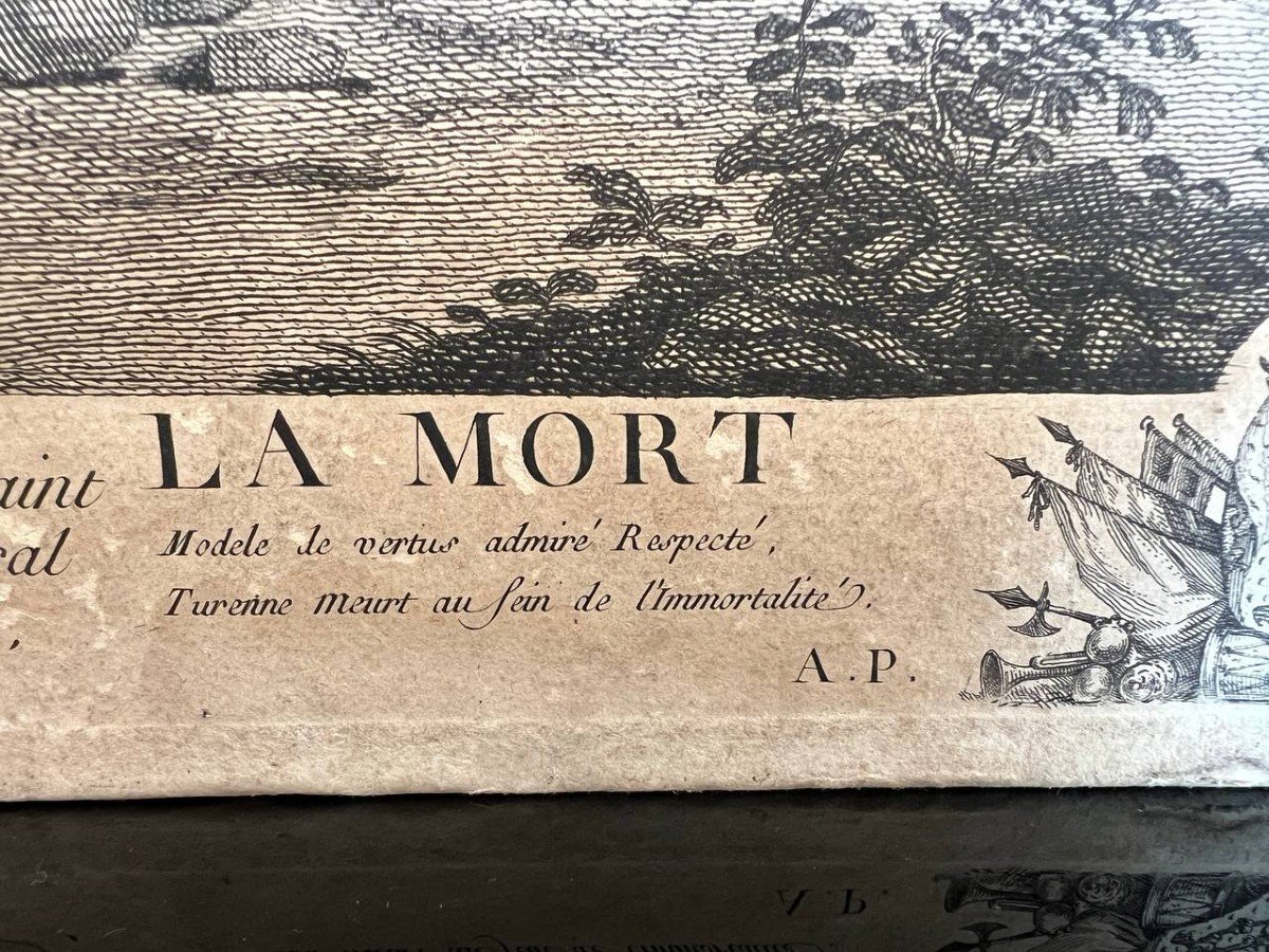 La Mort De Turenne Gravure XVIIIème-photo-2