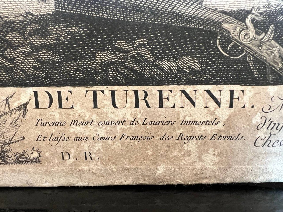 La Mort De Turenne Gravure XVIIIème-photo-5