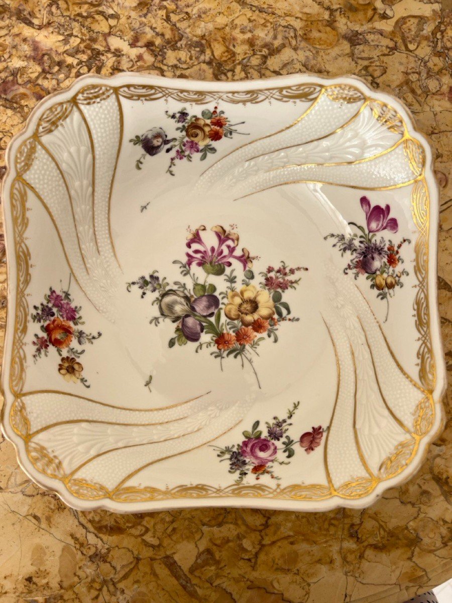 Hand Painted German Porcelain With Dresden Flowers Helena Wolfsohn
