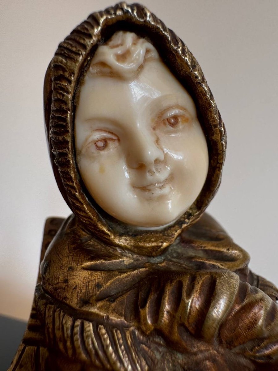 Petite Chryselephantine "jeune Fille"-photo-6